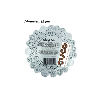 BLONDA RED 15CM PLATA PPR000587 100PZ