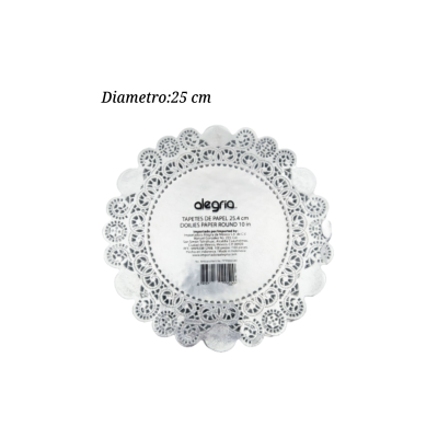 BLONDA RED 25CM PLATA PPR000589 100PZ