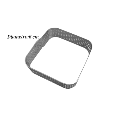 ARO AINOX PERF/TARTA CUADRO 6CM TOL000986