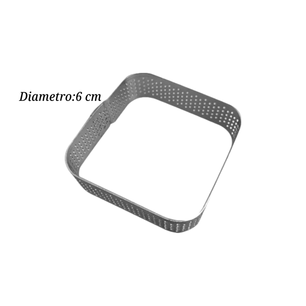 ARO AINOX PERF/TARTA CUADRO 6CM TOL000986