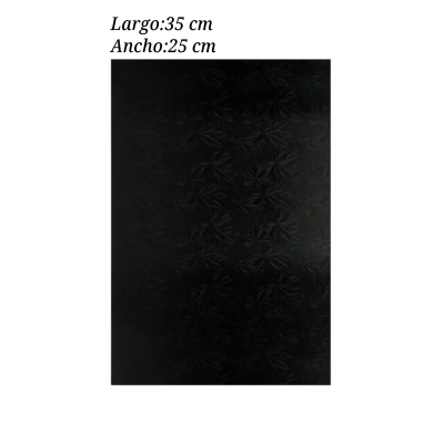 BASE PASTEL CARTON 35X25CM NEGRO 5PZ COT000701