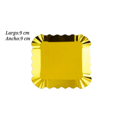 PLATO 4-2575 CARTON CUADRADO PLATA 9X9 12PZ