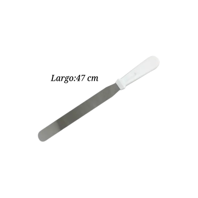 ESPATULA AINOX RECTA MGO PLAST BCO 47CM TOL000921