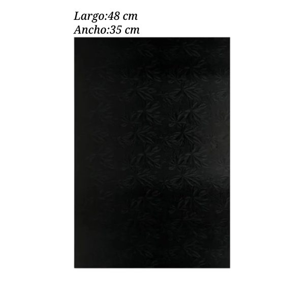 BASE PASTEL CARTON 48X35CM NEGRO 5PZ COT000702