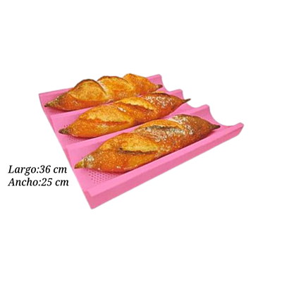 CHAROLA SILICON PERFORADA PARA PAN 36X25CM 5-5436