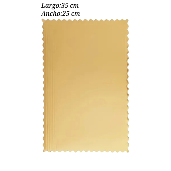 BASE PASTEL DORADA OND 35X25CM PQ10PZ COT000611