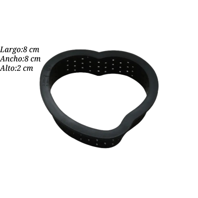 ARO TARTA PLAS PERF CORAZON 8X8X2CM TOL000695
