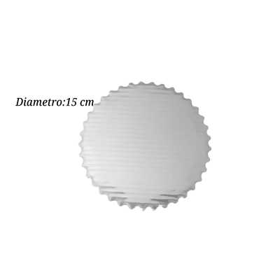 BASE PASTEL PLATA OND 15CM PQ10PZ COT000615