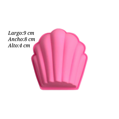 MOLDE SILI CONCHA 9X8X4 CM SIL001087
