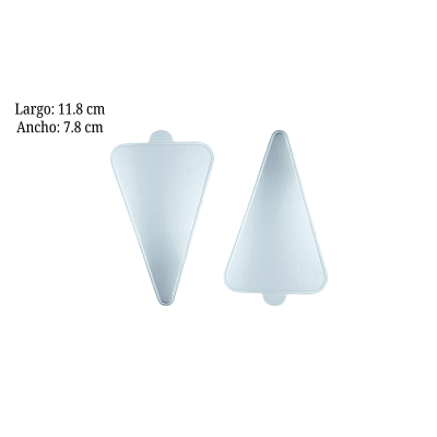 BASE MONOPORCION PLATA 11.8X7.8CM 50PZ 4-2563