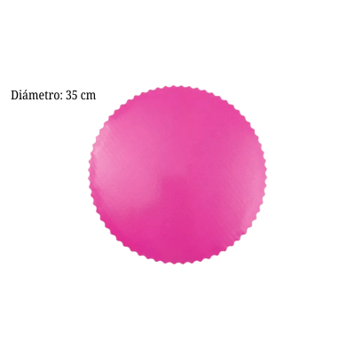 BASE REDONDA 35 CM ONDAS ROSA COT000529