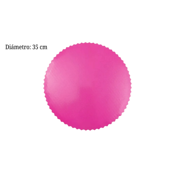 BASE REDONDA 35 CM ONDAS ROSA COT000529