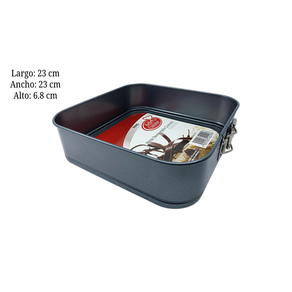 MOLDE DESMONTABLE CUADRADO 23X6.8CM 1-190