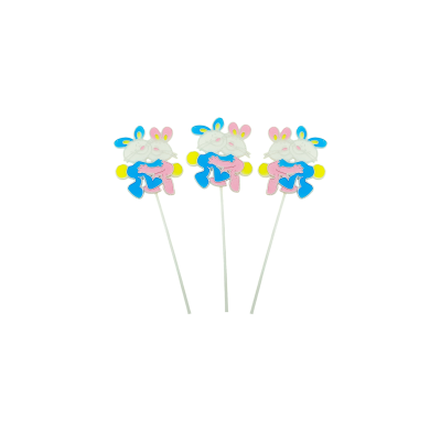 PALILLO PAREJA DE CONEJOS SONRIENTES 58808/01