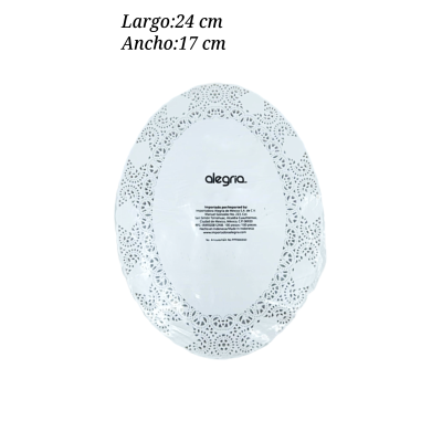 BLONDA OVAL 17X24 BLANCA PPR000547 100PZ
