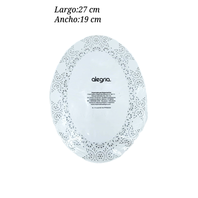 BLONDA OVAL 19X27 BLANCA PPR000548 100PZ