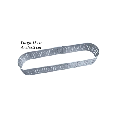 ARO AINOX 13X3 CM PERFO P/TARTA ECLAIR TOL000987
