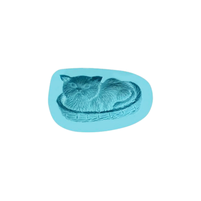 MOLDE SILI GATO EN CANASTA  SIL001014