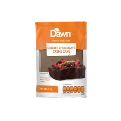HARINA PARA PASTEL CHOCOLATE CREMOSO DAWN 15X1KG