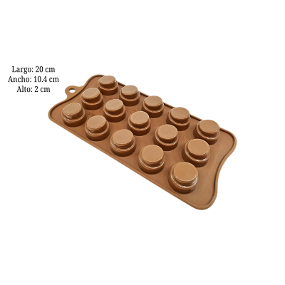 MOLDE SILICON BROWN PASTEL HUECO 15CAV 5911 7086XQ-036