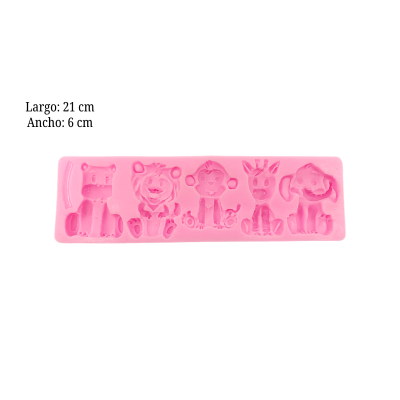 MOLDE DE SILICON ANIMALITOS 5 MODELOS 1687341