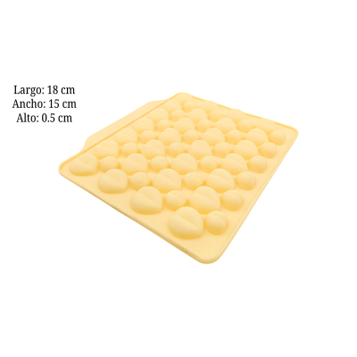 MOLDE SILI MINI DURAZNOS 52CAV 18X16X1CM SIL001303