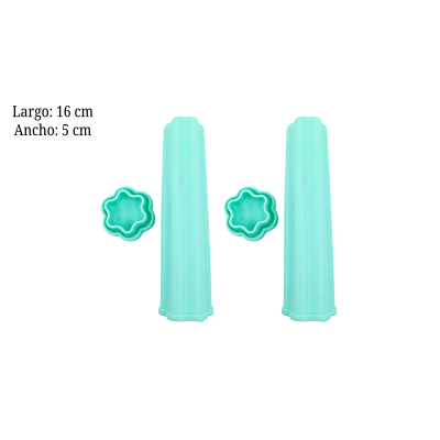 MOLDE SILI PALETA DE HIELO VERDE 5X5X16CM SIL000571