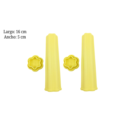 MOLDE SILI PALETA DE HIELO AMARILLO 5X5X16CM SIL000569