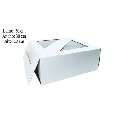 CAJA BCA C/VENTANA TRIANGULAR 30X30X13 CM PASTELOSO