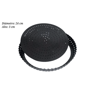 MOLDE P/TARTA DESMONTABLE PERFORADO 24CM COL 1608057