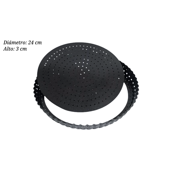 MOLDE P/TARTA DESMONTABLE PERFORADO 24CM COL 1608057