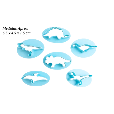 JGO CORTADOR PLASTICO DINOSAURIOS 6PZ CTR000546