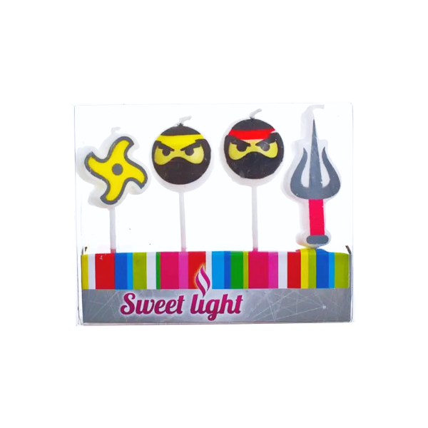 VELA SWEET LIHT PICK NINJAS Y ARMAS 4 PZ SL-038