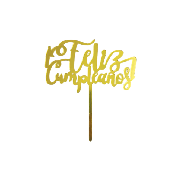 DECO ACRIL FELIZ CUMPLENOS DORADO CTP000643