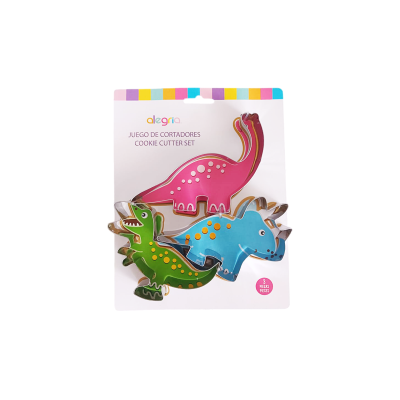 JGO CORTADOR AINOX DINOSAURIOS 3 PZ CTR000795