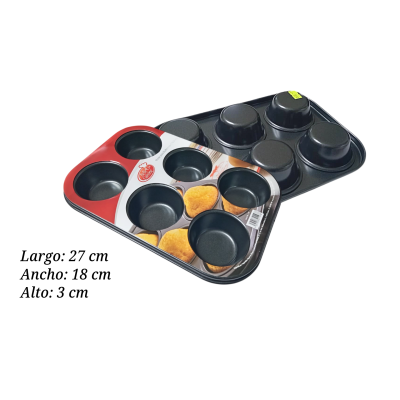 MOLDE MUFFIN AA 6CAV 18X27CM 1-197