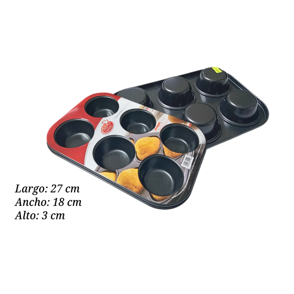MOLDE MUFFIN AA 6CAV 18X27CM 1-197