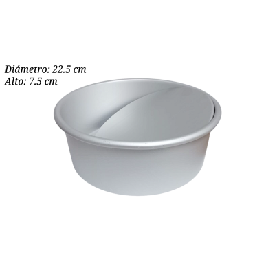 MOLDE ALUMINIO DESMONTABLE REDONDO 22.5X7.5CM PAN000145