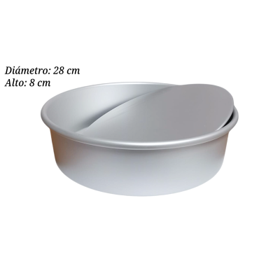MOLDE ALUMINIO DEMONTABLE REDONDO 28X8CM PAN000147