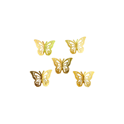 CAKETOPPER MARIPOSAS ORO ACRILICO