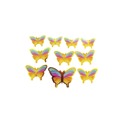 CAKETOPPER MARIPOSAS MULTICOLOR ACRILICA MA 1.6
