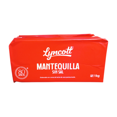 MANTEQUILLA SIN SAL LYNCONT 10X1KG