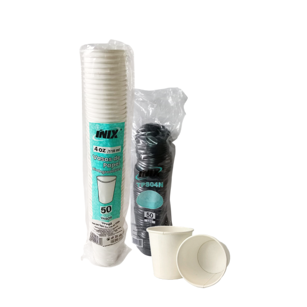 VASO PAPEL 4 OZ CON TAPA CAFE EXPRESO 20X50PZ