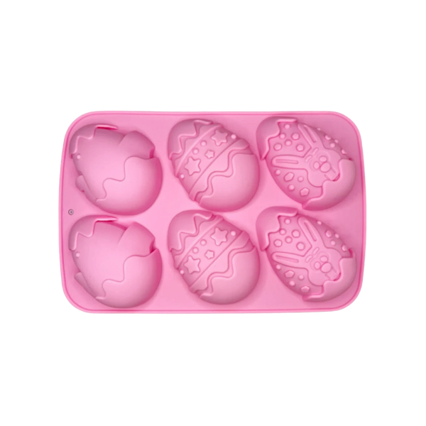 MOLDE SILICON HUEVO PASCUA 6 CAVIDADES DTEM360