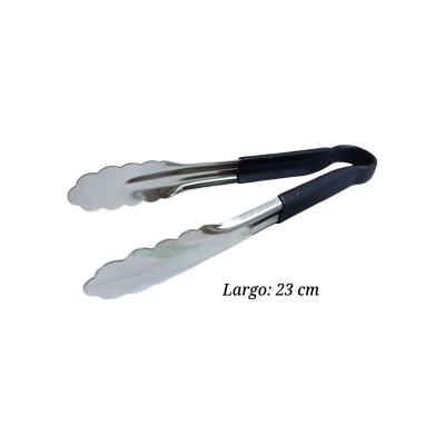 PINZA PARA PAN ACERO INOX CON MANGO DE SILI 23 CM P269