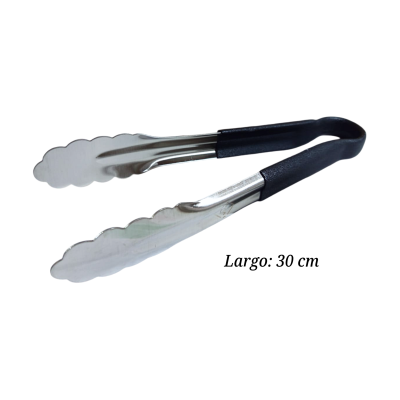 PINZA PARA PAN ACERO INOX CON MANGO DE SILI 30 CM P270