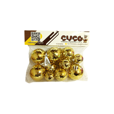 ESFERA DISCO SIN PALILLO DORADA