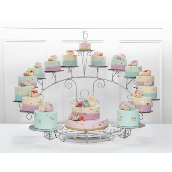 BASE PARA PASTEL ESCALINATA  MARBADE CON 15 BASES