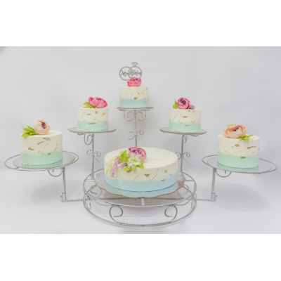 BASE PARA PASTEL FLORESTA MARBADE CON 6 BASES