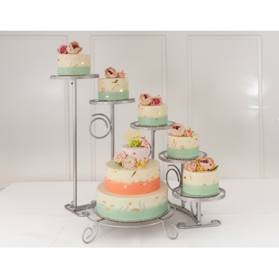 BASE PARA PASTEL CURBA MARBADE CON 6 BASES